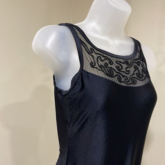 Jantzen black one piece swim suit.  Size 12 L large - Picture 3 of 9